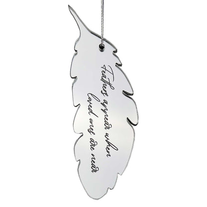 Mirror Acrylic Feather Hanging Decoration