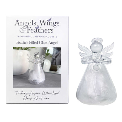 Feather Filled Glass Angel