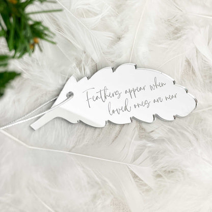 Mirror Acrylic Feather Hanging Decoration