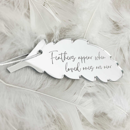 Mirror Acrylic Feather Hanging Decoration