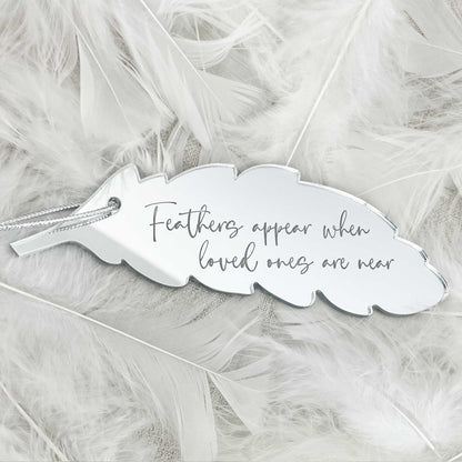 Mirror Acrylic Feather Hanging Decoration