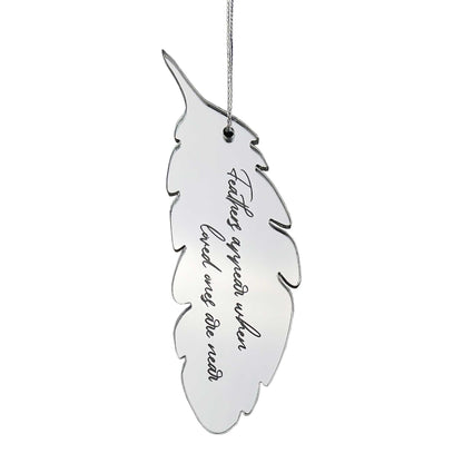 Mirror Acrylic Feather Hanging Decoration