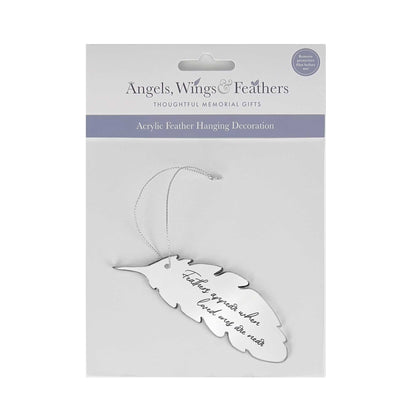 Mirror Acrylic Feather Hanging Decoration