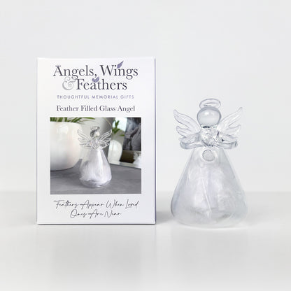 Feather Filled Glass Angel