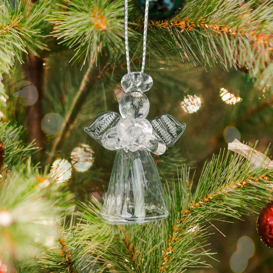 Glass Angel Hanging Decoration